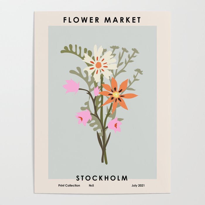Flower Market. Stockholm Poster