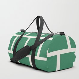 Christmas Green and White Bricks Retro Pattern  Duffle Bag