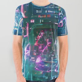 Over the Neon City All Over Graphic Tee