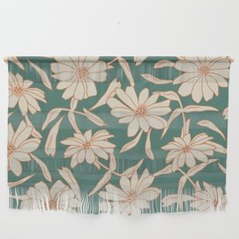Charismatic Floral on Green Wall Hanging
