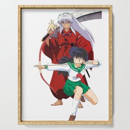 true love inu and kagome Serving Tray