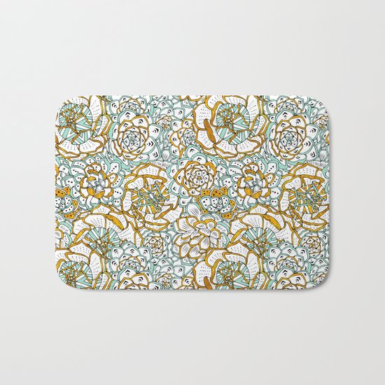 Succulents Garden Bath Mat