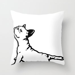 FRENCH BULL DOG YOGA NAMASTE product FUNNY GYM design DOGS Throw Pillow