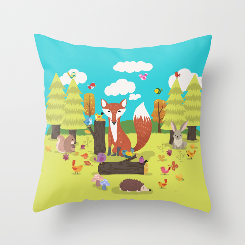 Forest Friends Fall Frolic Throw Pillow By Sunnybunny Society6