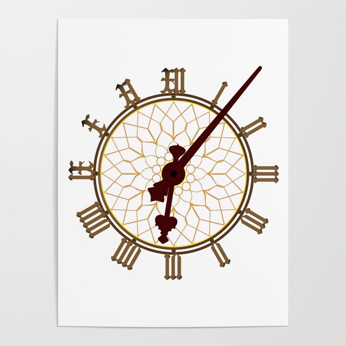 Big Ben Clock Face And Hands Detail Poster