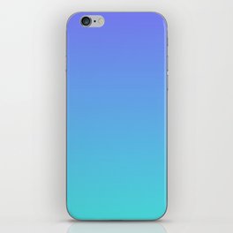 PEACOCK ABSTRACT. Bright Blue Gradient  iPhone Skin