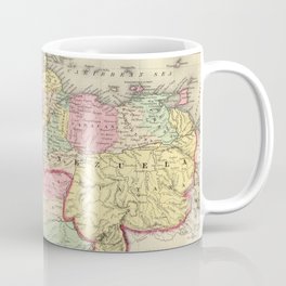 Vintage Map of Venezuela, Ecuador, Colombia (1855) Coffee Mug