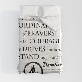 Dauntless Black Lettering Duvet Cover