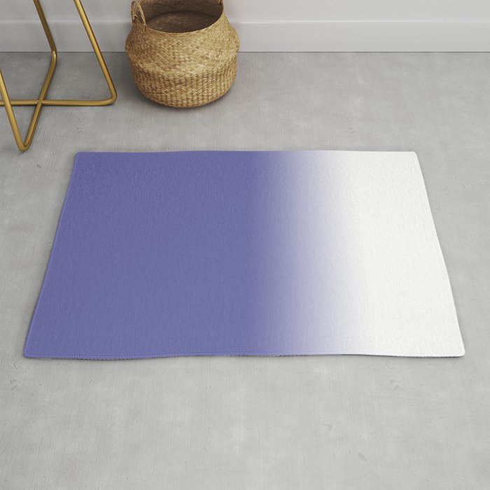 Soft Periwinkle Blue And White Color Gradient Background-Ombre Abstract Rug