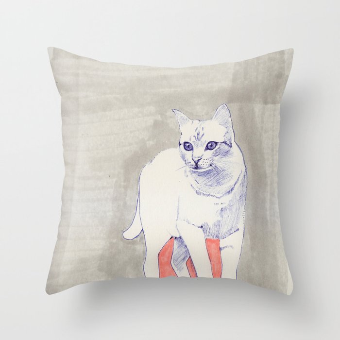 Cat 01 Throw Pillow