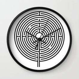 Generated Maze (Chartres Cathedral) Wall Clock