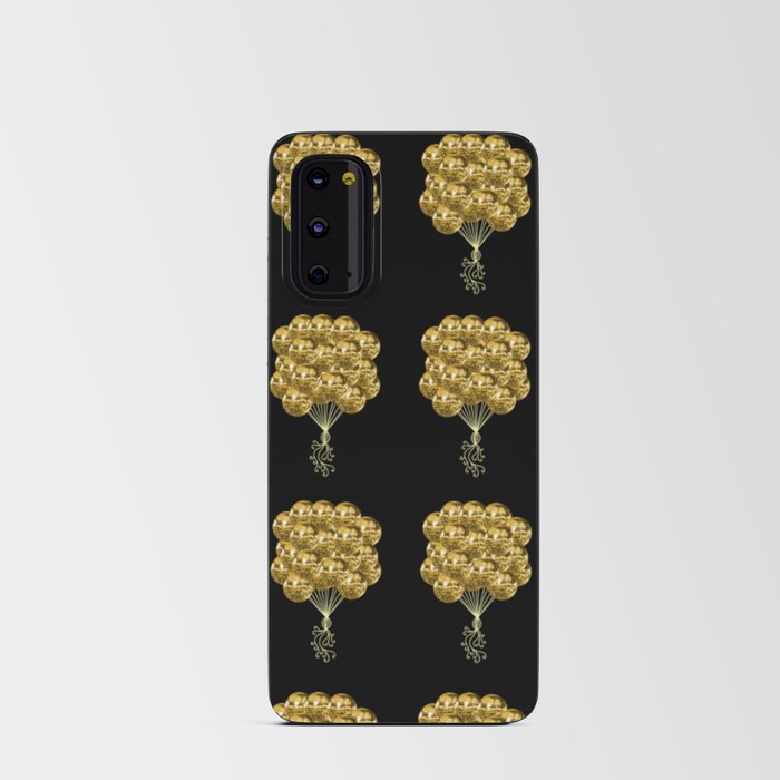 Glittery Gold Disco Ball Balloons Android Card Case