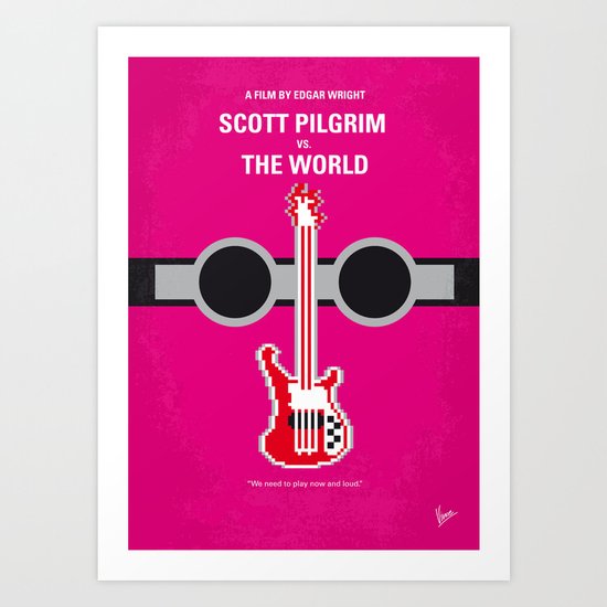 No236 My Scott Pelgrim minimal movie poster Art Print