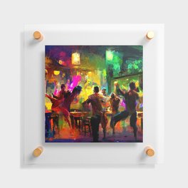 Dancing in a bar Floating Acrylic Print