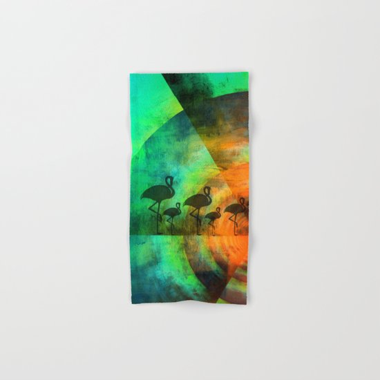 Flamingo Keep Walking Hand & Bath Towel
