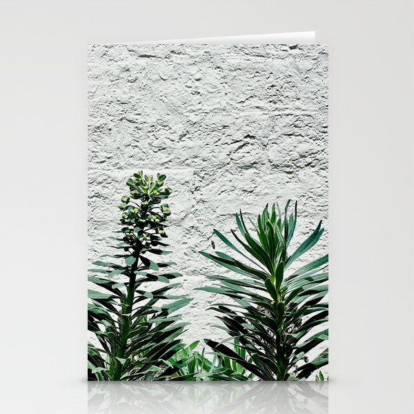 Textured White Wash and Spines Stationery Cards