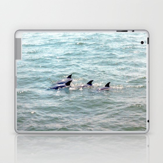 Happy Dolphin Family Laptop & iPad Skin
