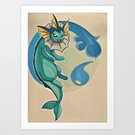 Vaporeon Art Prints For Any Decor Style Society6 Your community for all kinds of pokemon artwork! vaporeon art prints for any decor style