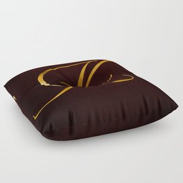 Golden letter K in vintage design Floor Pillow