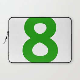 Number 8 (Green & White) Laptop Sleeve