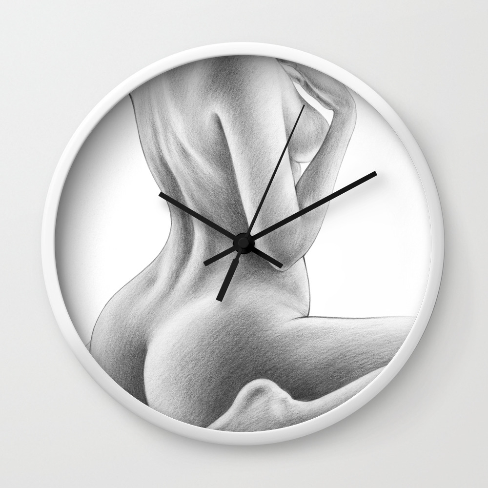 Naked Woman Figure Drawing Nude Art Sexy Sexual Art Butt And Back View Wall Clock By Magdaopoka Society6,Cute Deadpool Cartoon Drawing