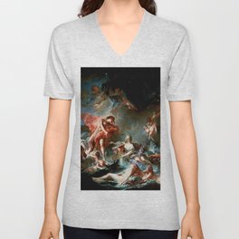 François Boucher - The Setting of the Sun V Neck T Shirt