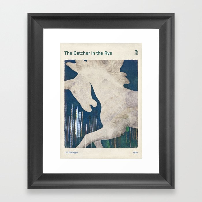 J. D. Salinger's The Catcher in the Rye - Literary book cover design Framed Art Print