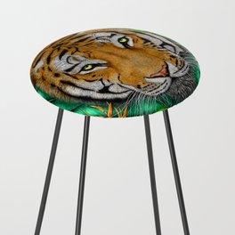 Floral Tiger - Colour Counter Stool