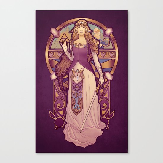 Hylian Nouveau Canvas Print