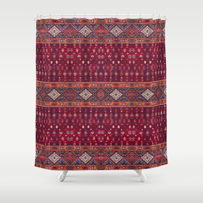 Bohemian Tapestry: Vintage Oriental Moroccan Artistry Shower Curtain