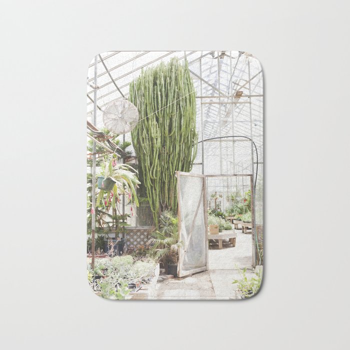 Giant Cactus in the Greenhouse Bath Mat