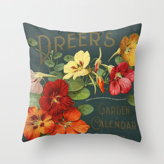 Vintage Style Dreers Seeds Throw Pillow by The Tale of an Ugly