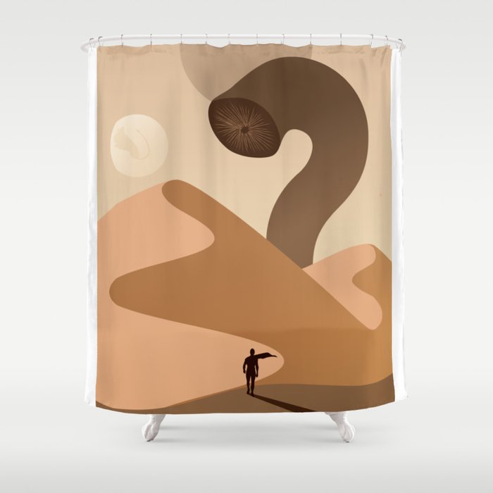 Arrakis Sandworm Shower Curtain