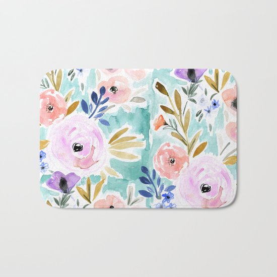 Willow Floral Bath Mat