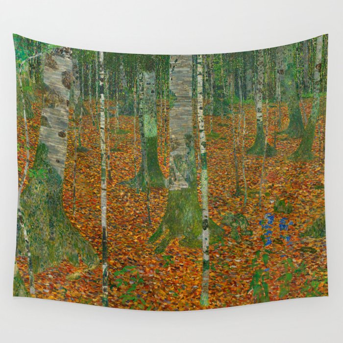 Gustav Klimt "Birch Forest (Birkenwald)" Wall Tapestry