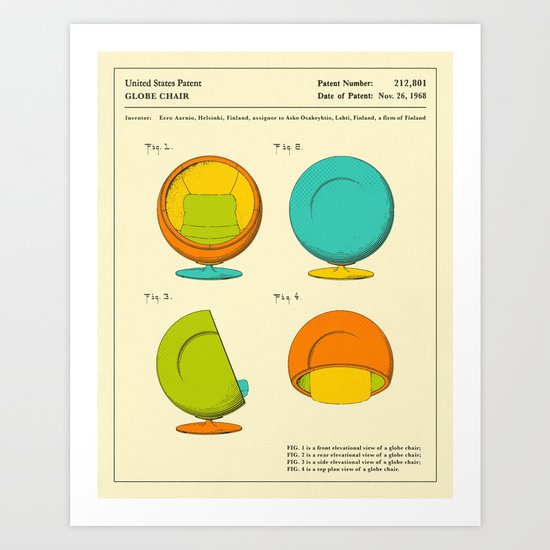GLOBE CHAIR (1968) Art Print