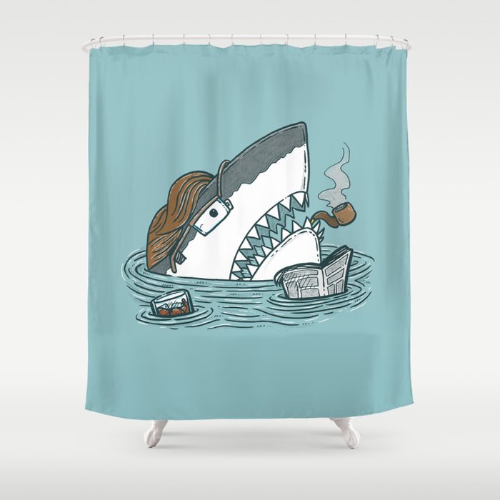 The Dad Shark Shower Curtain
