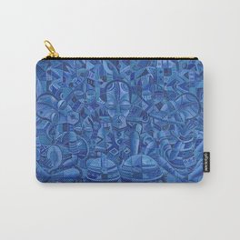 The Blues Band II very blue painting of music band Carry-All Pouch
