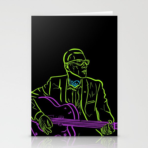 Black Neon Stationery Cards