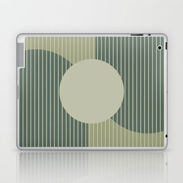 Abstract Shapes 253 in Sage Green Laptop Skin