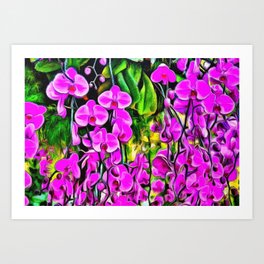FLORAL FLOWER Art Picture Purple Grey Orchid Love Wall Print Split Canvas 