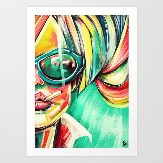 "Glowing 6" Art Print