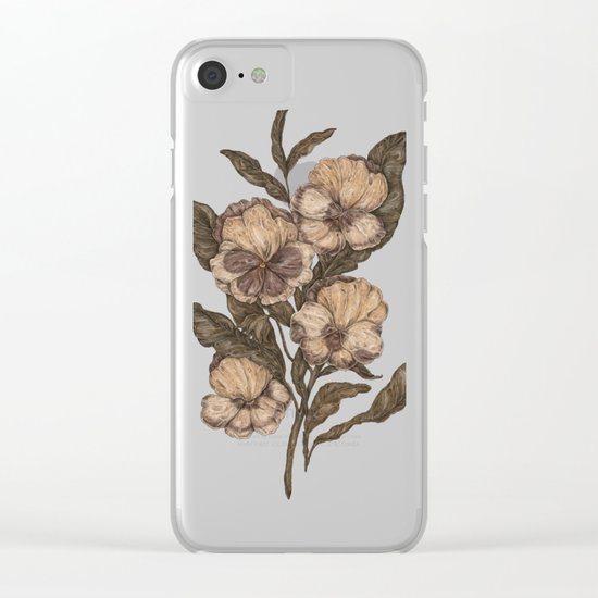 Pansy Clear iPhone Case