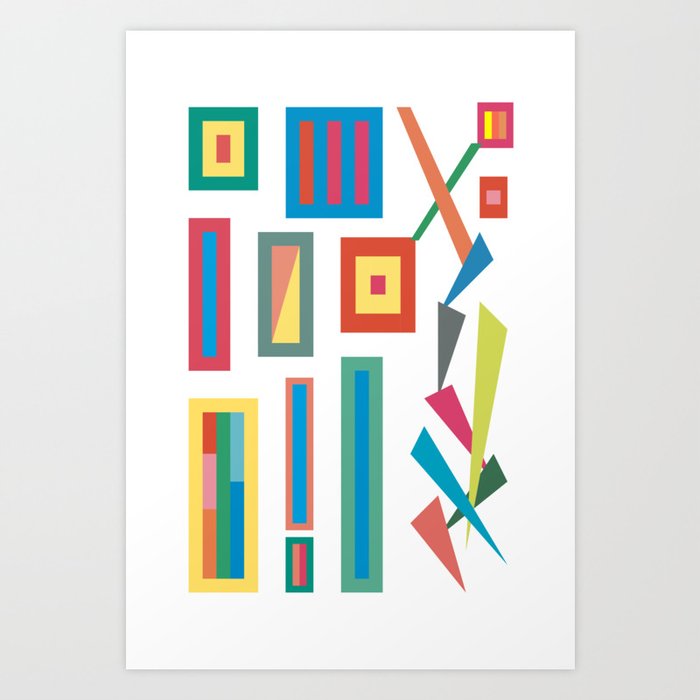 Falling Triangles Art Print by Stan Malloy Society6