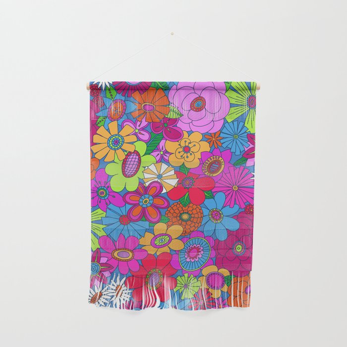Moddy-Mod Floral (Brighter Version) by lalalamonique Wall Hanging