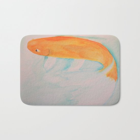 Watercolor Koi Bath Mat