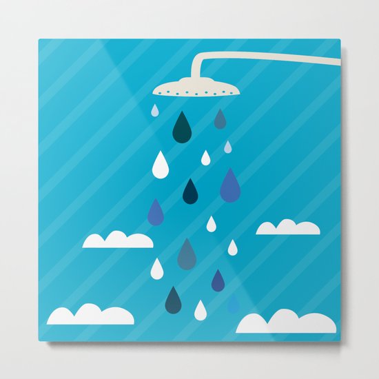 shower Metal Print