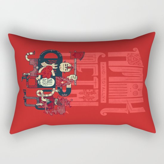 Amok and Totally Metal Rectangular Pillow