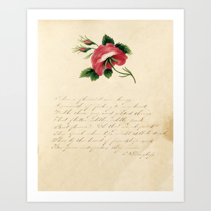 Rose by Sarah Mapps Douglass, 1833 Art Print