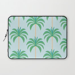Palm Tree Pattern in Sky Blue Background Laptop Sleeve